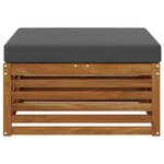 vidaXL Pouf d'Extérieur Bois d'Acacia Massif Naturel