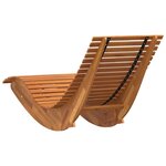 vidaXL Chaises longues berçantes 2 Pièces Marron 154 x 60 x 74 cm