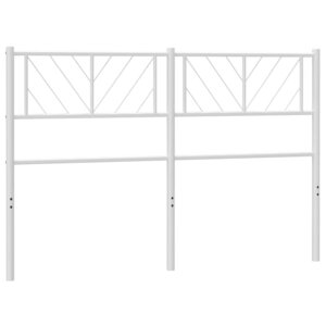 vidaXL Tête de lit métal blanc 150 cm