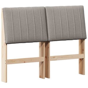 vidaXL Tête de lit capitonnée Taupe 120 cm Pin massif