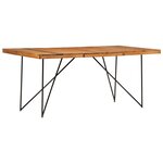 Vidaxl table de salle à manger 180x90x76 cm bois d'acacia massif