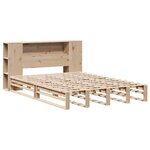 vidaXL Lit bibliothèque sans matelas 135x190 cm bois massif