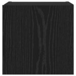 vidaXL Meuble TV mural Chêne noir 30 5 x 35 x 30 cm Bois d'ingénierie