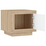 vidaXL Table basse blanc et chêne sonoma 51x50x45 cm bois d'ingénierie