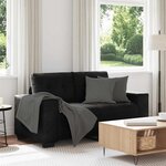 vidaXL Canapé causeuse noir 120 cm velours
