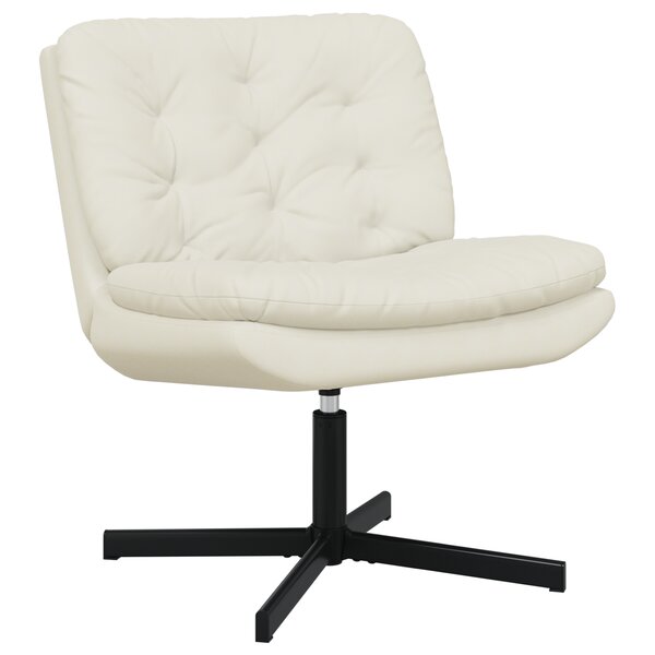 vidaXL Fauteuil relaxant pivotant Crème 63 x 75 x 76 cm Velours