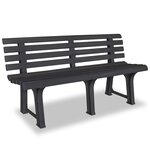 vidaXL Banc de jardin 145 5 cm plastique anthracite