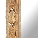 vidaXL Miroir sculpté à la main Marron 80x50cm Bois de manguier massif