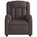 vidaXL Fauteuil inclinable Marron foncé Tissu