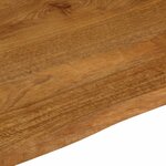 vidaXL Dessus de table 100x80x2 5 cm bord vivant bois massif manguier