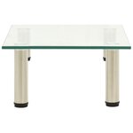 vidaXL Meuble TV Transparent 40x35x17 cm Verre trempé