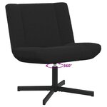 vidaXL Chaise pivotante Noir 63 x 75 x 76 cm tissu