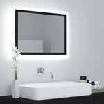 Vidaxl miroir à led de salle de bain noir 60x8 5x37 cm acrylique