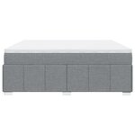 vidaXL Sommier à lattes de lit avec matelas Gris clair 200x200cm Tissu