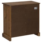 vidaXL Buffet HALDEN avec porte coulissante 80x40x80 cm bois massif