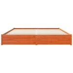 vidaXL Cadre de lit Cire marron 200 x 200 cm Bois de Pin Massif