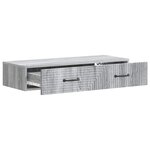 vidaXL Table d'appoint murale Sonoma gris 87 5 x 34 5 x 17 cm