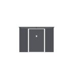 Abri de jardin en métal 4,72 m² - Kit d'ancrage inclus - Gris anthracite