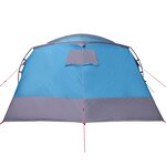 vidaXL Tente familiale tunnel 8 personnes bleu imperméable
