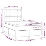 vidaXL Sommier à lattes de lit matelas et LED Vert foncé 120x200 cm