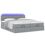 VidaXL Cadre de lit ottoman et matelas gris clair 160x200cm tissu