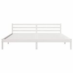 vidaXL Cadre de lit Blanc 208.6 x 157.6 x 69.4 cm Pin massif