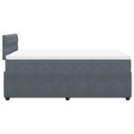 vidaXL Sommier à lattes de lit et matelas Gris foncé 120x200cm Velours