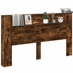 vidaXL Tête de lit Chêne fumé 180 x 16 5 x 103 5 cm Bois d'ingénierie