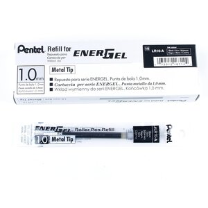 Recharge LR10N pour Roller Energel BL60 pointe large Noir x 12 PENTEL