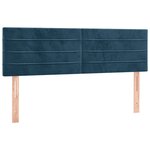 vidaXL Sommier à lattes de lit et matelas Bleu foncé 140x200cm Velours