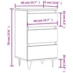 vidaXL Buffet chêne sonoma 40x35x70 cm bois d'ingénierie