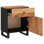 vidaXL Table de chevet 50x33x60cm Bois d'acacia solide et d'ingénierie