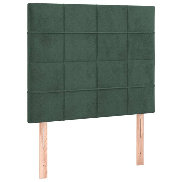 vidaXL Têtes de lit 2 Pièces Vert foncé 100x5x78/88 cm Velours
