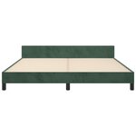 vidaXL Cadre de lit avec tête de lit Vert foncé 160x200 cm Velours