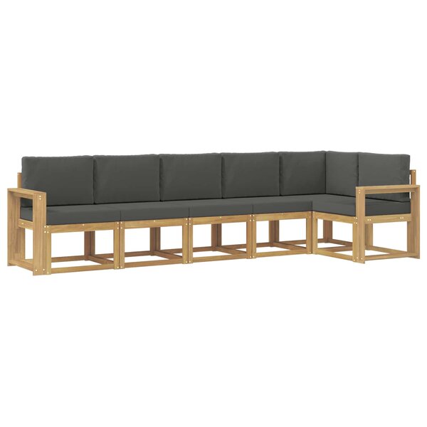 vidaXL Ensemble de canapés d'extérieur 6 pc Blanc et anthracite