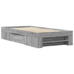 vidaXL Cadre de lit sans matelas sonoma gris 90x200 cm