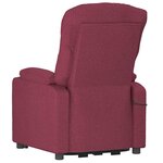 vidaXL Fauteuil de massage Rouge bordeaux Tissu