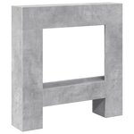 VidaXL Cadre de cheminée gris béton 81x18x82 cm bois d'ingénierie