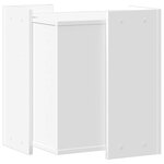 vidaXL Meuble de bac à litière pour chat blanc bois d'ingénierie