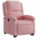 vidaXL Fauteuil inclinable Rose Velours