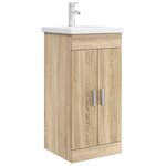 vidaXL Meuble de salle de bain avec évier Chêne Sonoma