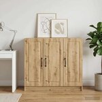 vidaXL Buffet Chêne artisanal 89 x 34 5 x 77 cm Bois d'ingénierie
