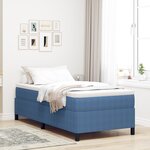 Lit vidaXL Bleu 100x200 cm en tissu côtelé