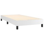 vidaXL Sommier à lattes de lit avec matelas et LED Blanc 90x200cm