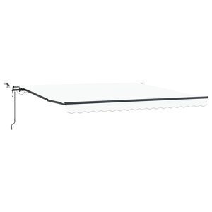 vidaXL Auvent rétractable Blanc 400 × 350 cm Polyester