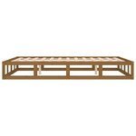vidaXL Cadre de lit Marron miel 150x200 cm Très grand Bois massif