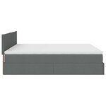 VidaXL Cadre de lit ottoman avec matelas gris foncé 160x200cm tissu