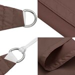 vidaXL Voile de parasol tissu oxford rectangulaire 4x6 m marron