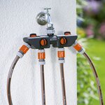 Gardena distributeur d'eau à quatre canaux noir et orange 8194-20