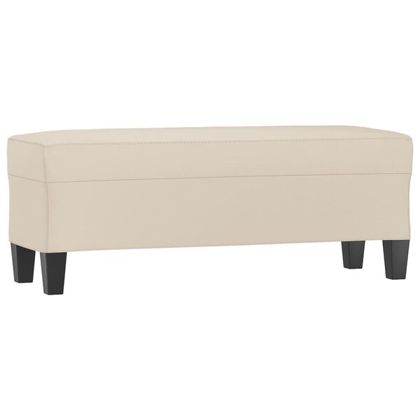 vidaXL Banc Crème 100x35x41 cm Tissu microfibre
